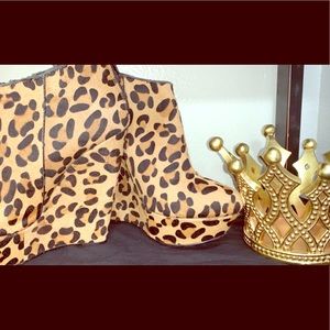 Bebe Platform Leopard Heels